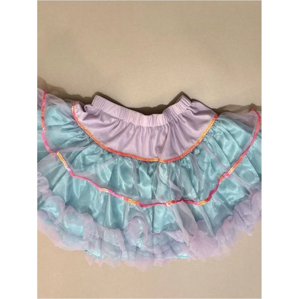 Kids Dance Costume Skirt - Purple and Blue